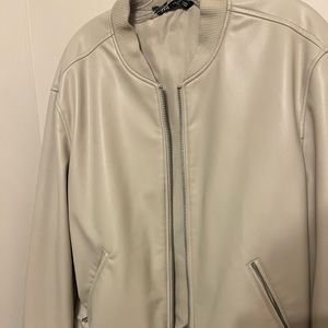 Cream leather jacket